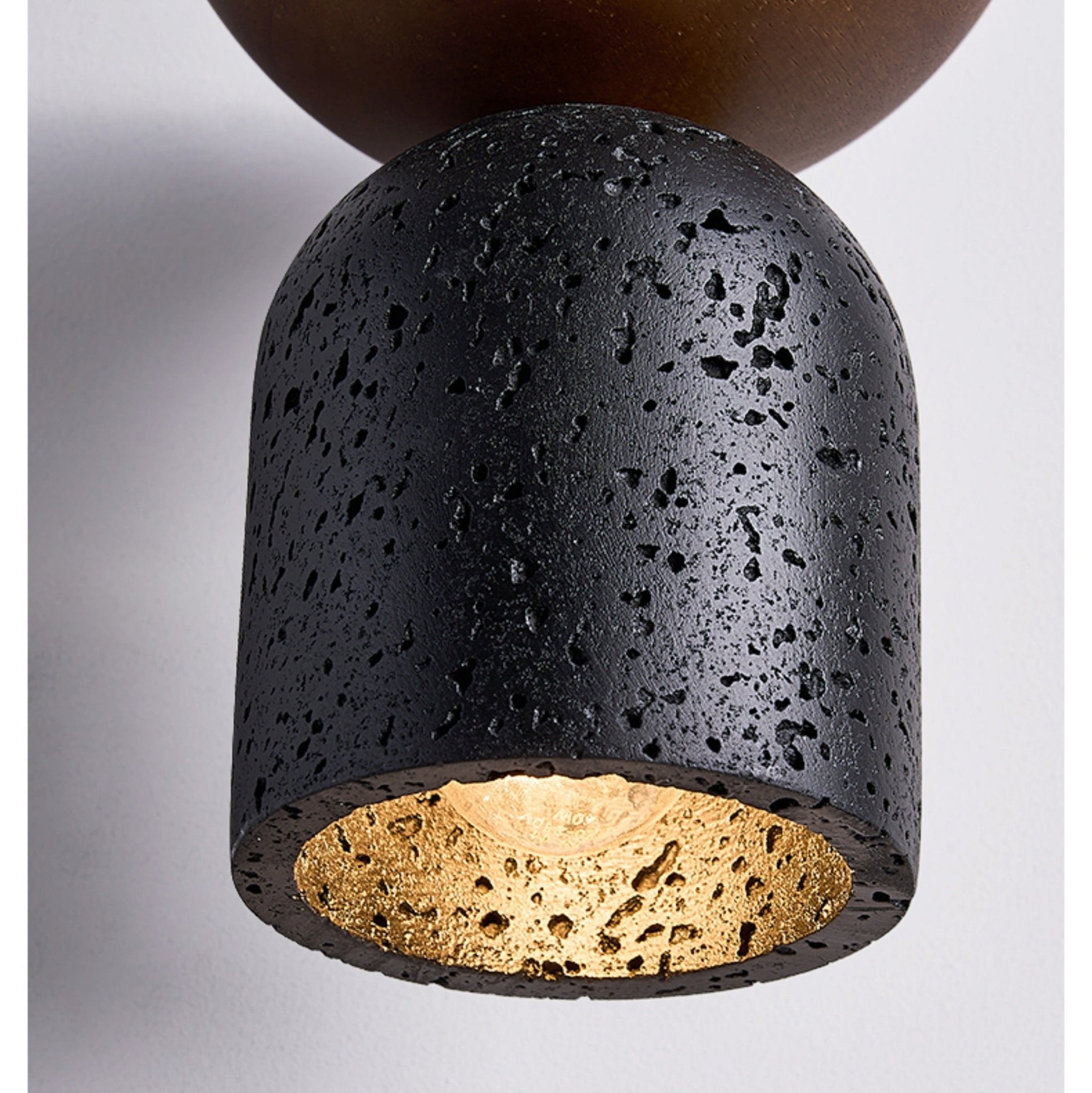Theo Minimal Black Travertine Pendant Lamp-Neutral Decor