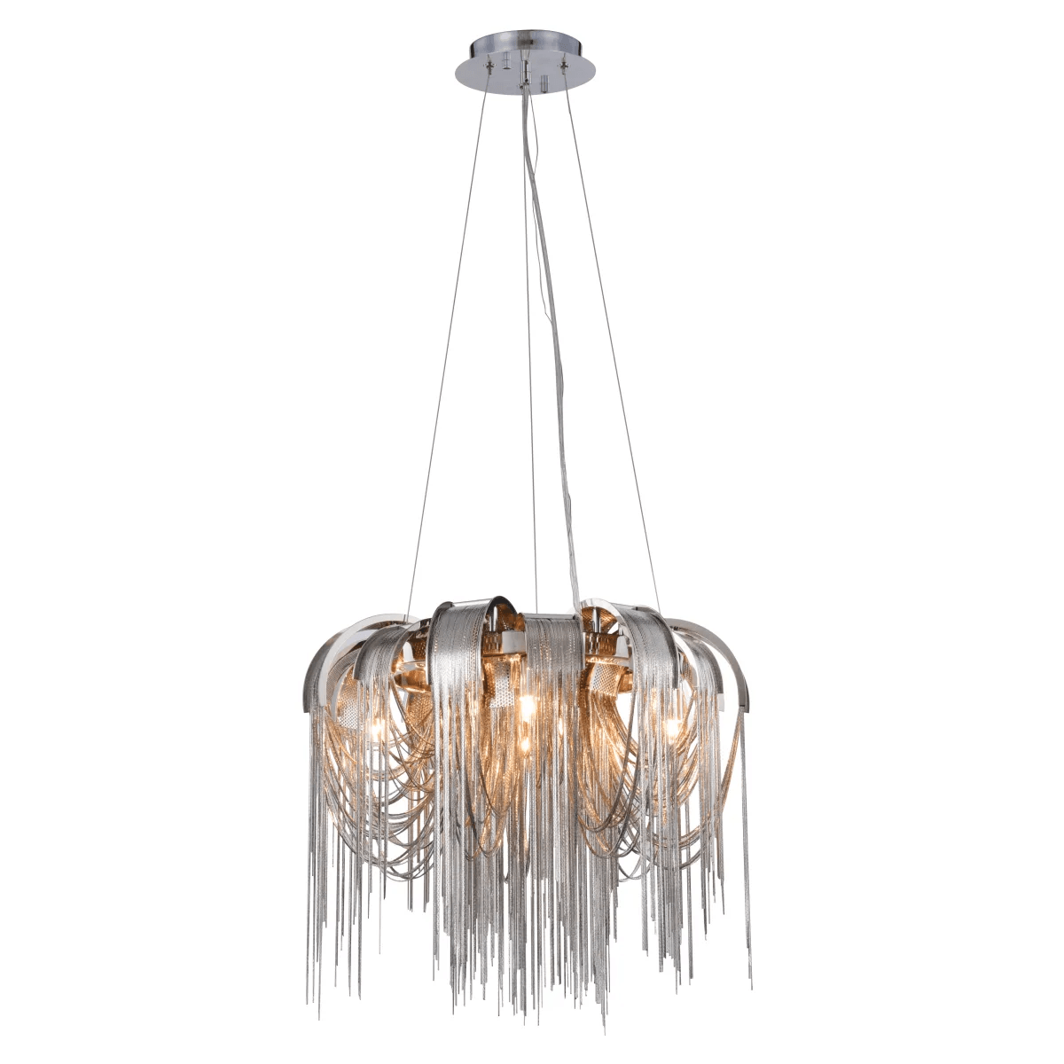 Tarien Chandelier Layered Chain Nickel Luxury-Neutral Decor