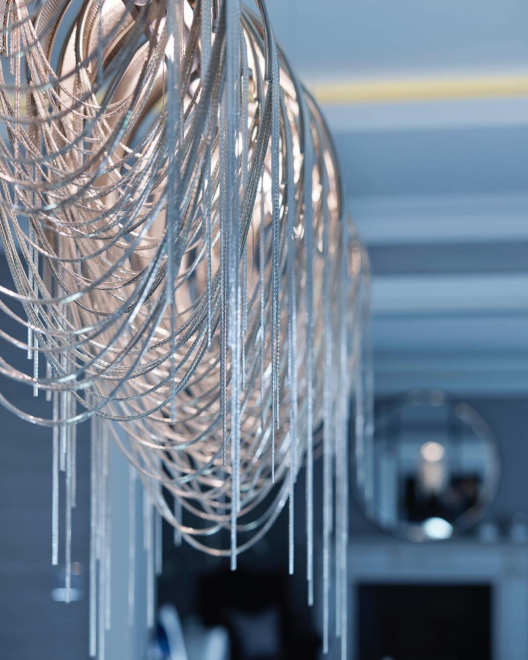 Tarien Chandelier Layered Chain Nickel Luxury-Neutral Decor