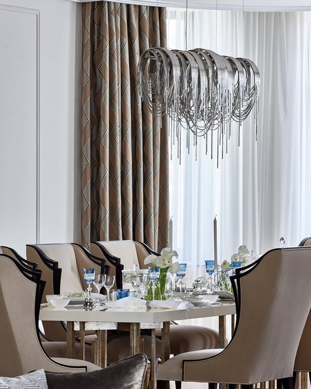 Tarien Chandelier Layered Chain Nickel Luxury-Neutral Decor