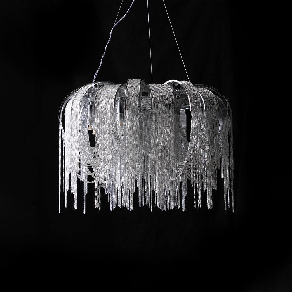 Tarien Chandelier Layered Chain Nickel Luxury-Neutral Decor