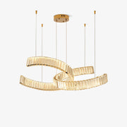 Calo Chandelier Spiral Crystal Gold Glam-Neutral Decor