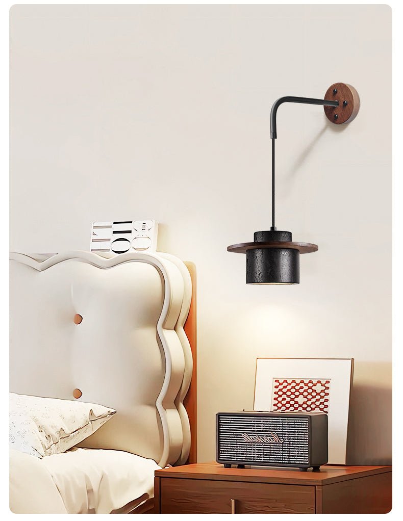 Vedr Modern Black Travertine Wall Light-Neutral Decor