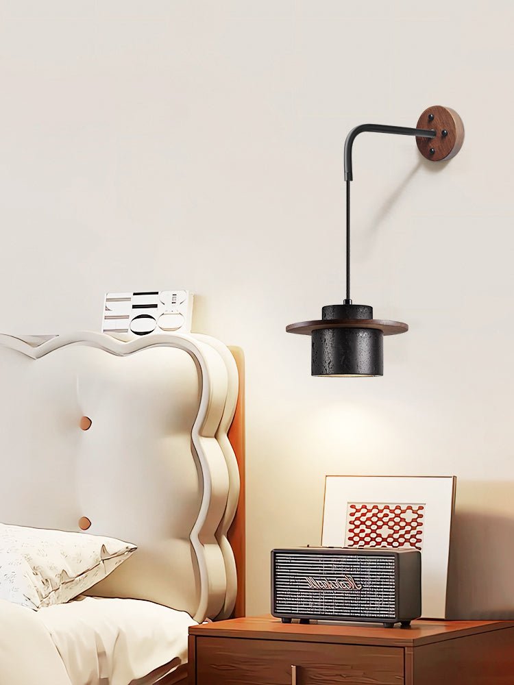 Vedr Modern Black Travertine Wall Light-Neutral Decor