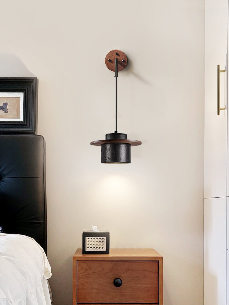 Vedr Modern Black Travertine Wall Light-Neutral Decor
