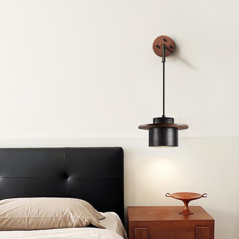 Vedr Modern Black Travertine Wall Light-Neutral Decor