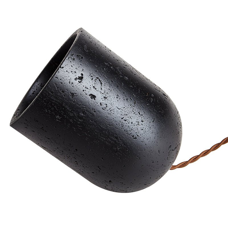 Lumi Minimalist Black Travertine Table Lamp-Neutral Decor