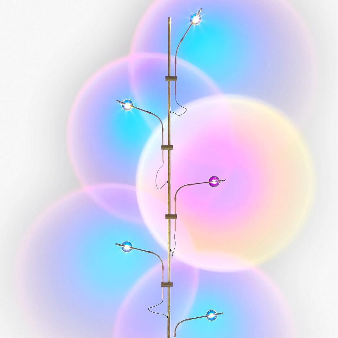 Receiv Steel Floor Lamp-Neutral Decor