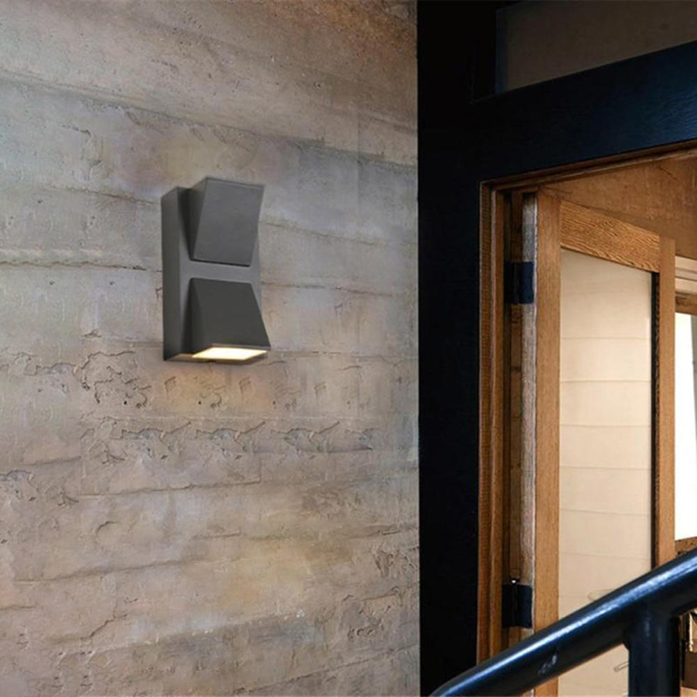 Vexto Modern Black Metal LED Outdoor Wall Lamp-Neutral Decor