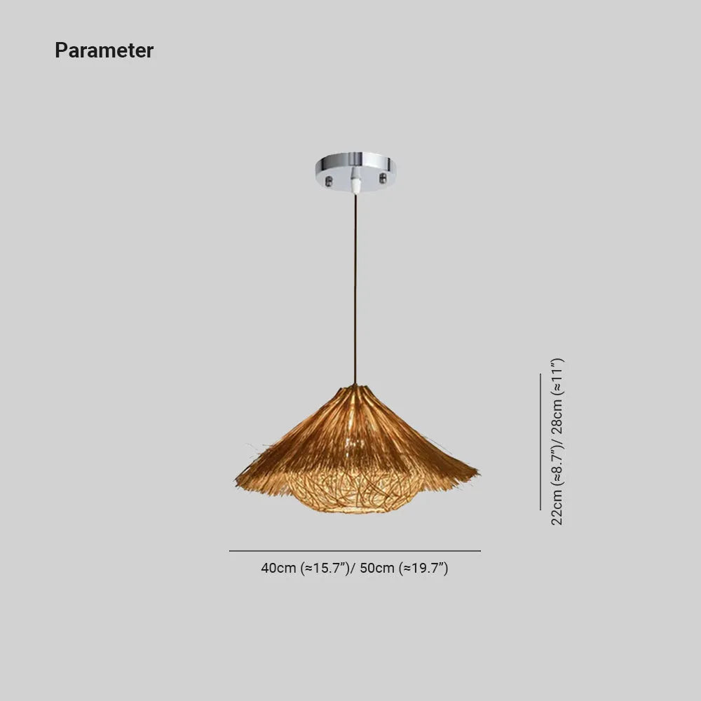 Muto Hand-Woven Rattan Modelling Pendant Light - Neutral Decor