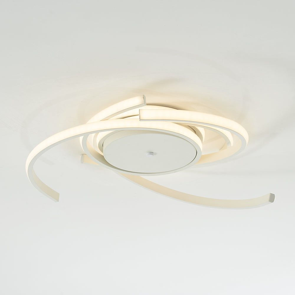 Arisha Modern Multi Arc Linetype Ceiling Light,Black/White - Neutral Decor