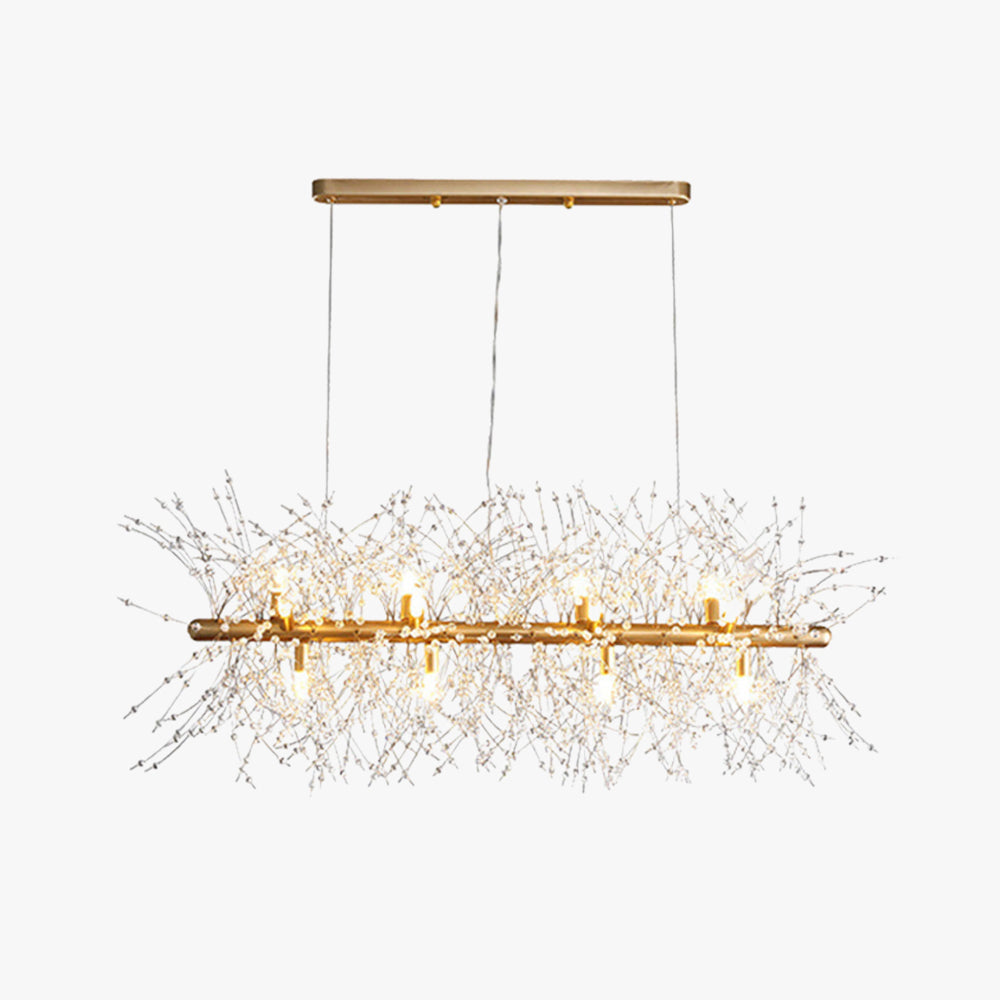 Arisha Creative Art Chandelier Crystal Pendant Light for Dining Room - Neutral Decor