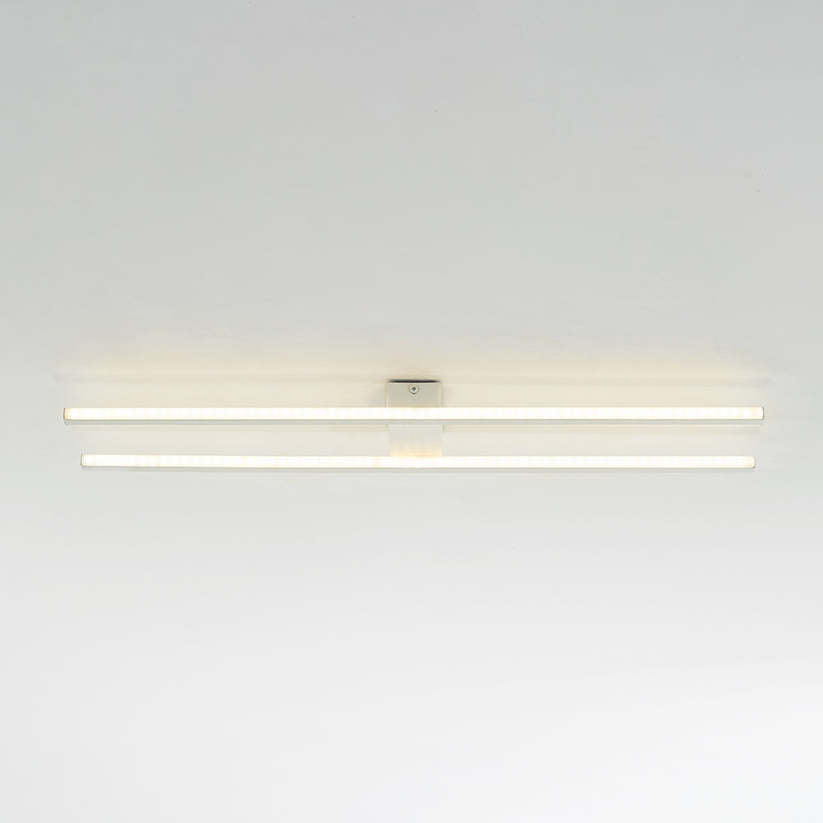 Arisha Modern Minimaliste Flush Mount Ceiling Light, Double-Linear - Neutral Decor