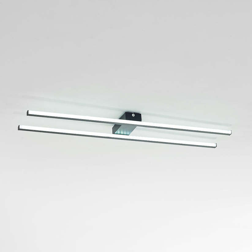 Arisha Modern Minimaliste Flush Mount Ceiling Light, Double-Linear - Neutral Decor