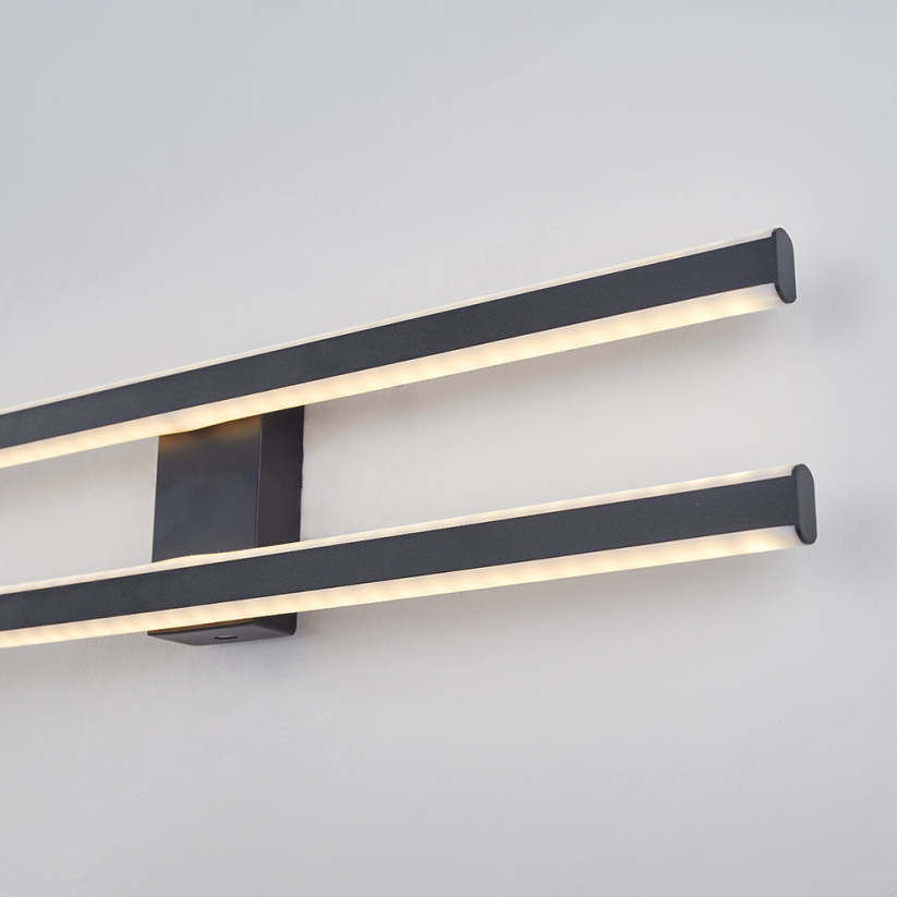 Arisha Modern Minimaliste Flush Mount Ceiling Light, Double-Linear - Neutral Decor