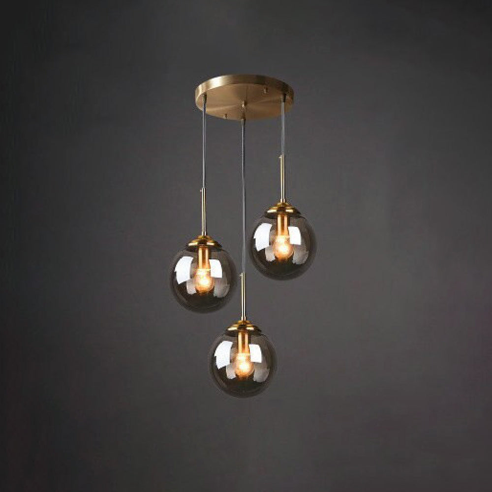 Valentina Designer Bubble Glass Pendant Light, Smoke/Clear/Amber - Neutral Decor