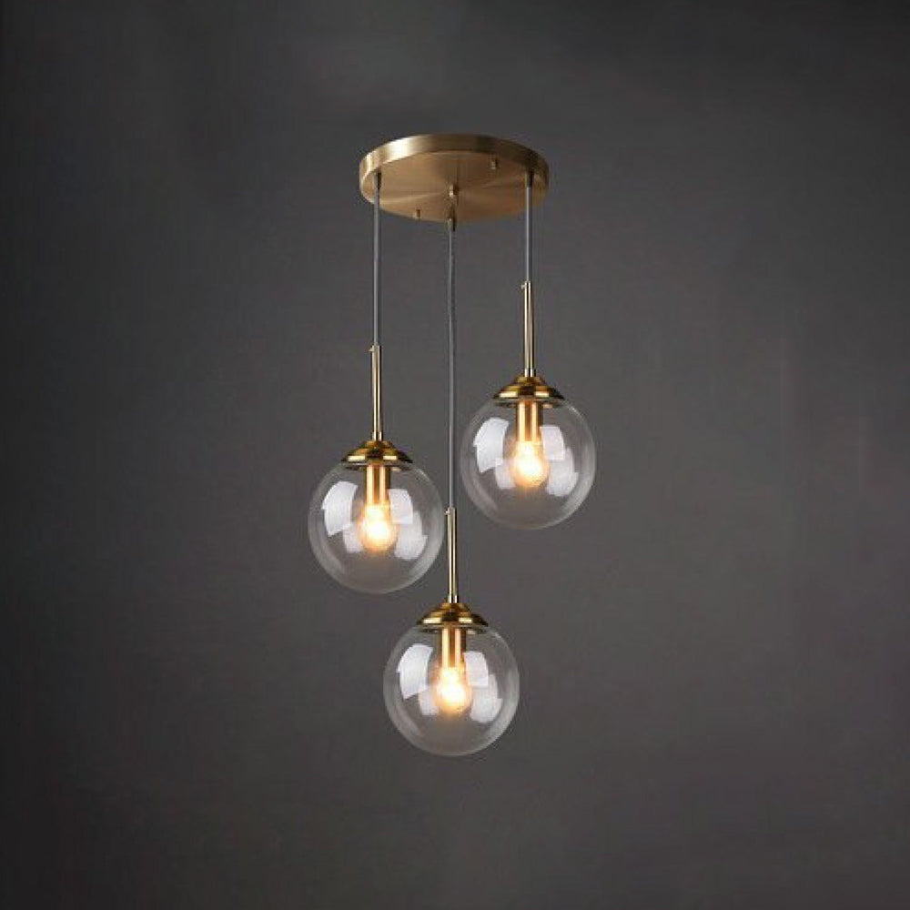 Valentina Designer Bubble Glass Pendant Light, Smoke/Clear/Amber - Neutral Decor