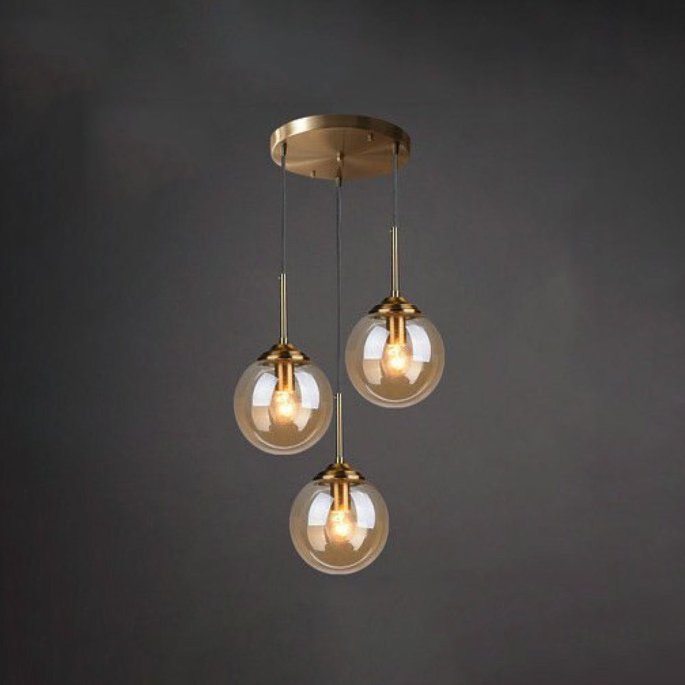 Valentina Designer Bubble Glass Pendant Light, Smoke/Clear/Amber - Neutral Decor