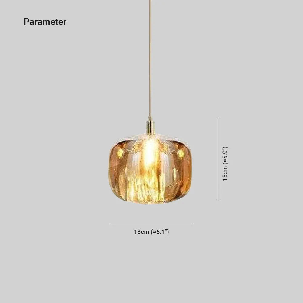 Valentina Modern Bubble Glass LED Pendant Light, Amber/Clear/Gray - Neutral Decor