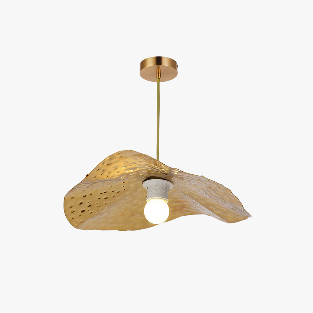 Arisha Natural Lotus Leaf Metal Pendant Light - Neutral Decor