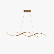 Arisha Modern Wavy Metal/Acrylic Pendant Light, Chrome/Gold - Neutral Decor
