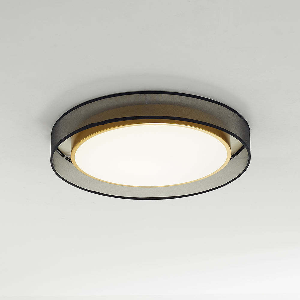 Arisha Nordic Modern Round LED Flush Mount Ceiling Light, Gold Copper - Neutral Decor