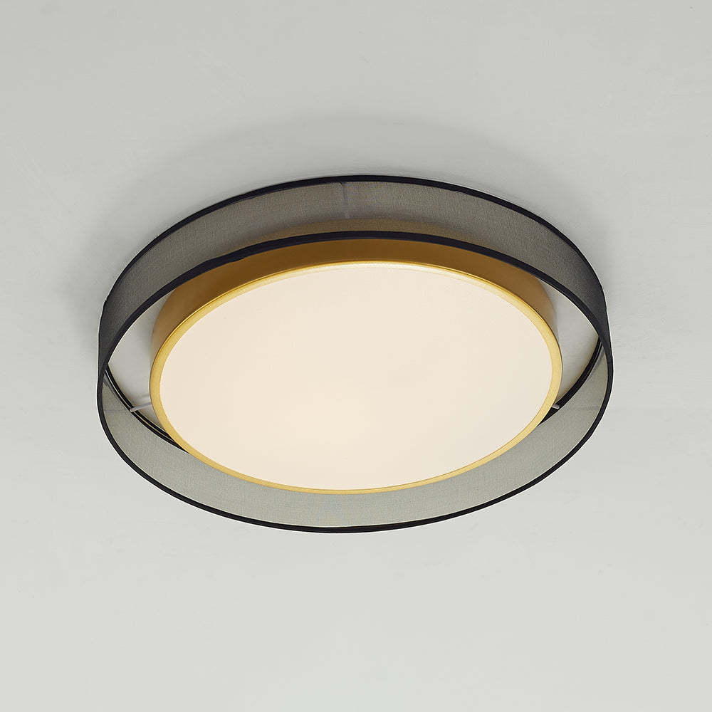 Arisha Nordic Modern Round LED Flush Mount Ceiling Light, Gold Copper - Neutral Decor