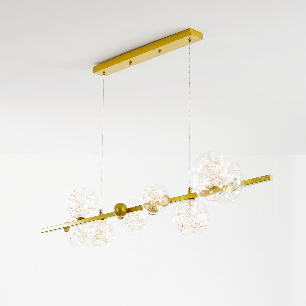 Valentina Art Deco Luminous Sphere Cluster Glass Pendant Light - Neutral Decor