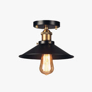 Austin Industrial Cone Metal Ceiling Light, Black - Neutral Decor