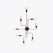 Arisha Vintage Modern Minimalist Industrial Metal Black Ceiling Lamp - Neutral Decor