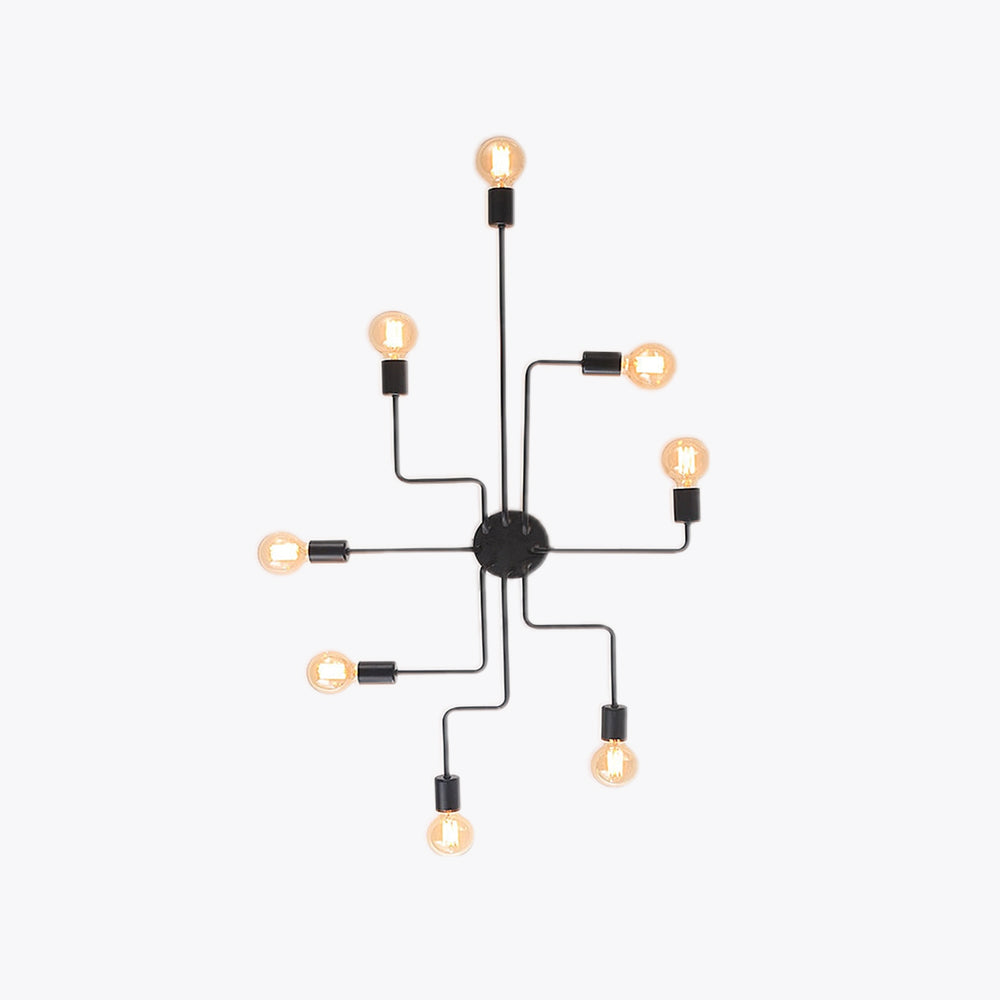 Arisha Vintage Modern Minimalist Industrial Metal Black Ceiling Lamp - Neutral Decor
