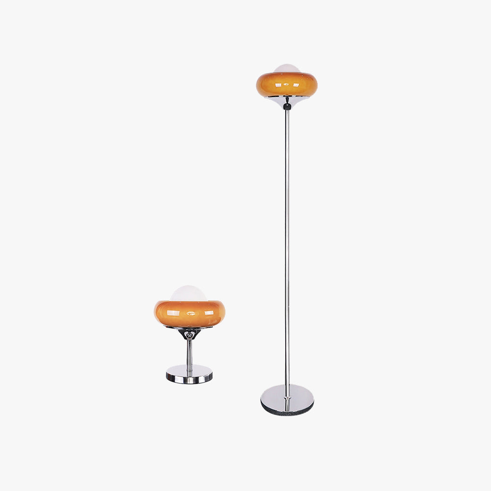 Morandi Modern Stained Glass Tall Floor Lamp - Neutral Decor