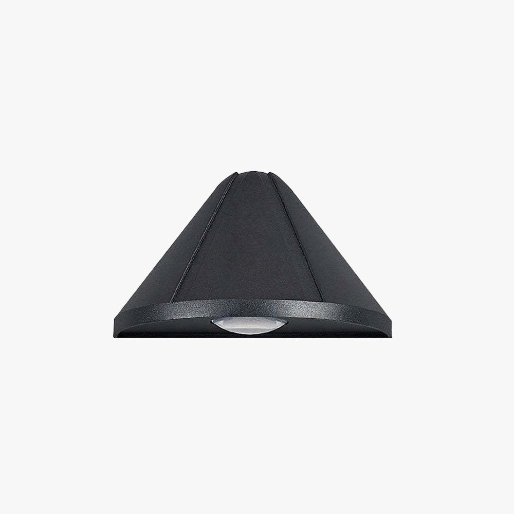 Ray Modern Cone Metal Outdoor Wall Lamp, Black - Neutral Decor