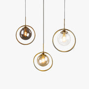 Neo Glass Pendant Light with a Ring-Neutral Decor