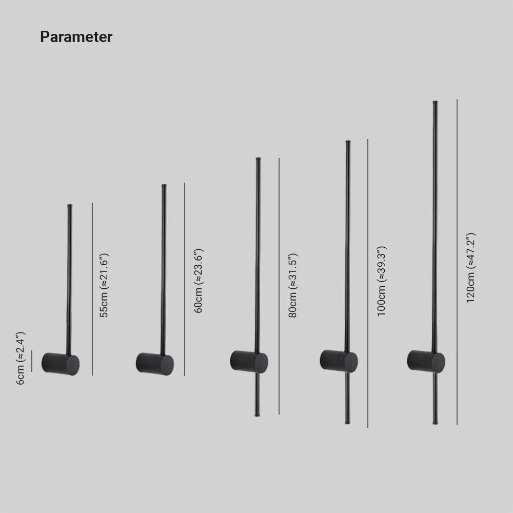 Arisha Modern Minimalist LED Wall Reading Lamp, Black - Neutral Decor