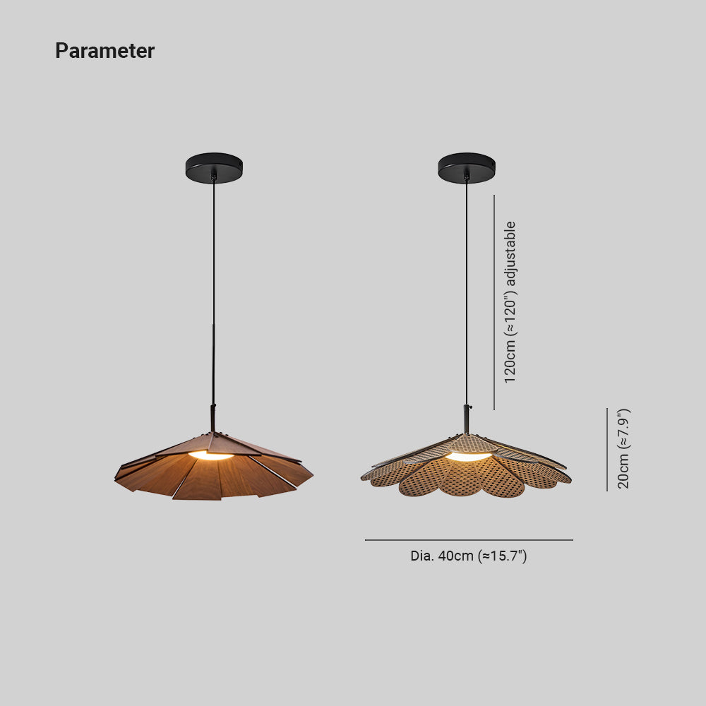 Ritta Vintage LED Pendant Light Walnut Wood Bedroom/Bar/Tea Room - Neutral Decor