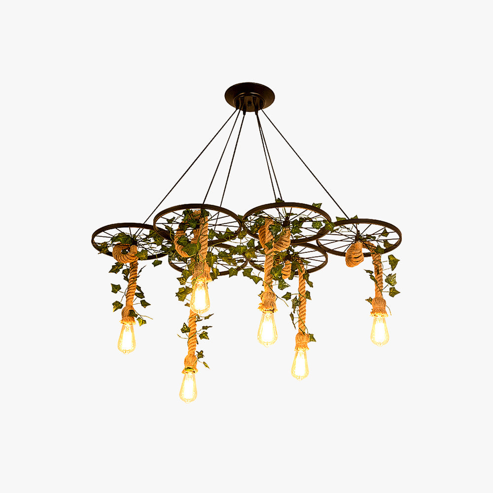 Arisha Industrial LED Chandelier Black Bar/Living Room - Neutral Decor