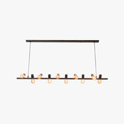 Epoch Vintage LED Chandelier Black Metal Dining/Living Room/Bar - Neutral Decor