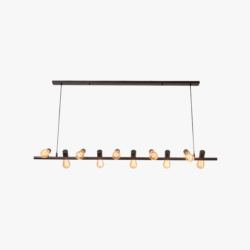 Epoch Vintage LED Chandelier Black Metal Dining/Living Room/Bar - Neutral Decor