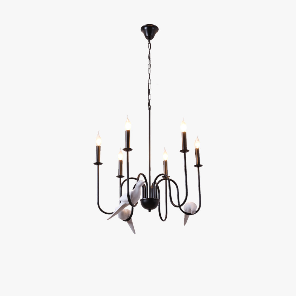 Silva Vintage Chandelier Black Metal Bedroom/Cafe Living Room - Neutral Decor