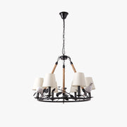 Epoch Vintage LED Chandelier Black Metal Living Room/Bedroom - Neutral Decor