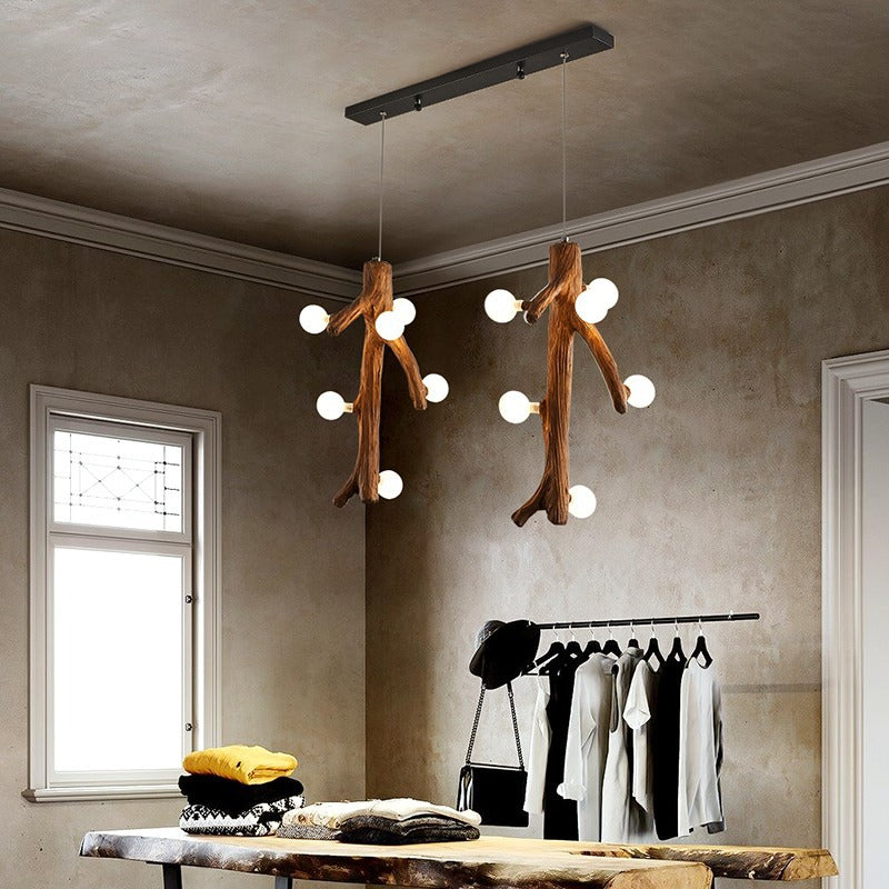 Epoch Nordic LED Chandelier Wood Living Dining Room Bedroom - Neutral Decor