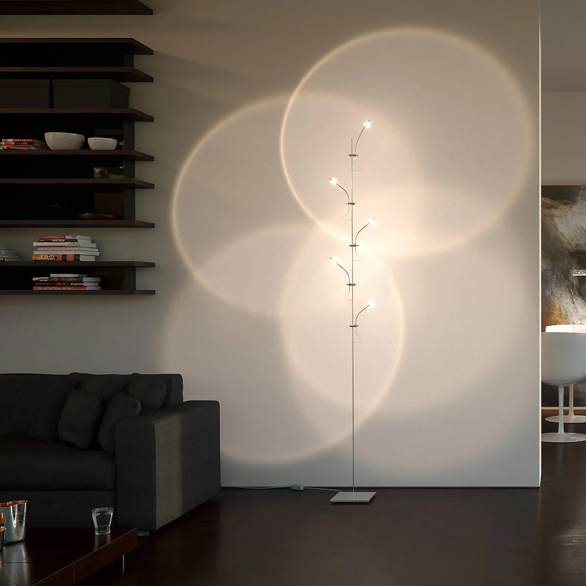 Receiv Steel Floor Lamp-Neutral Decor