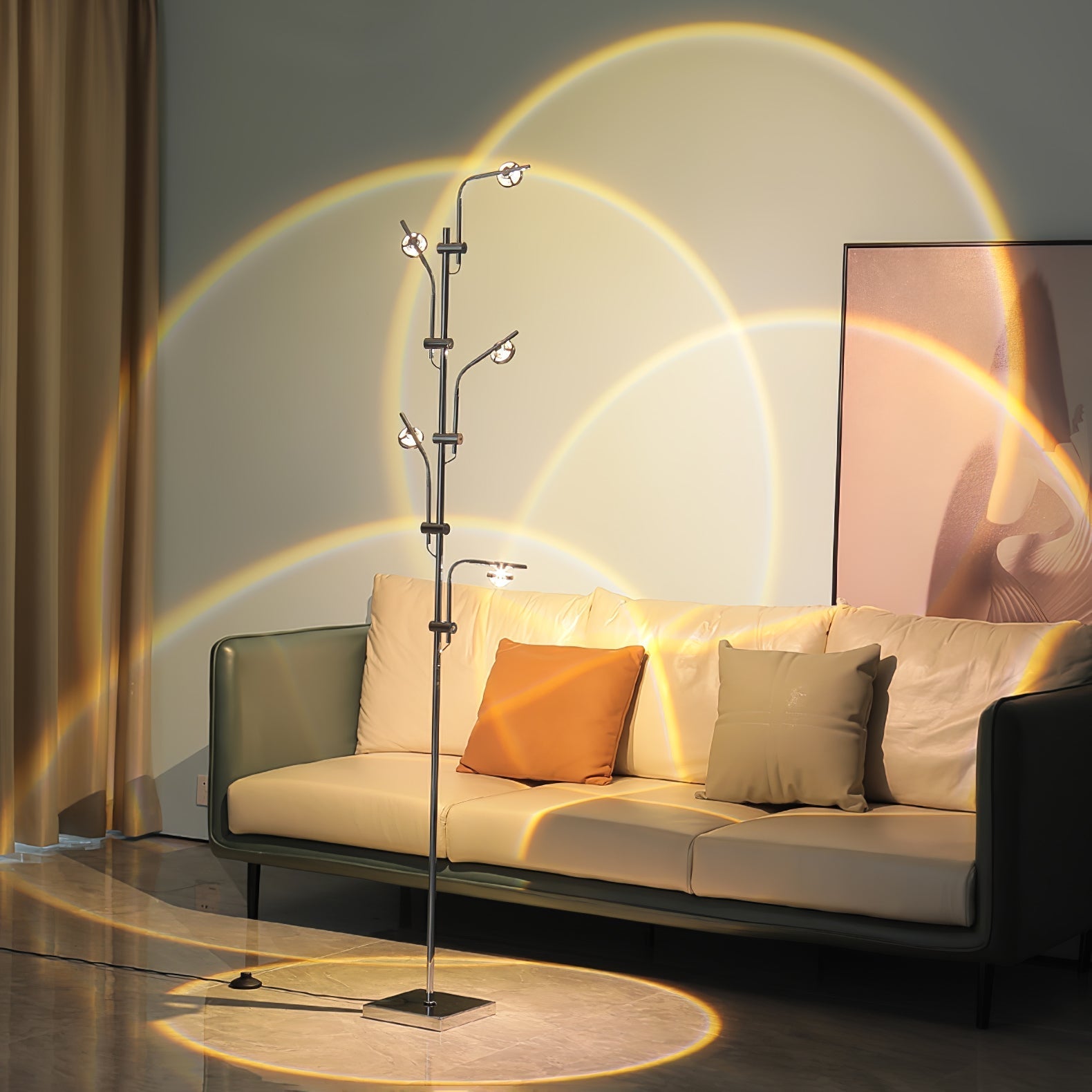 Receiv Steel Floor Lamp-Neutral Decor