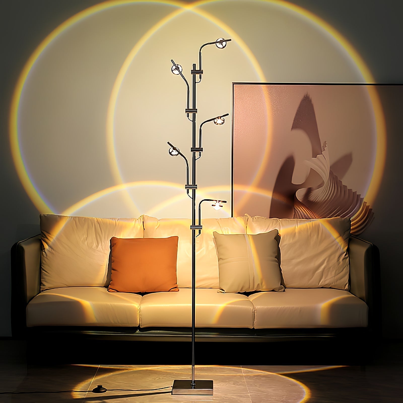 Receiv Steel Floor Lamp-Neutral Decor