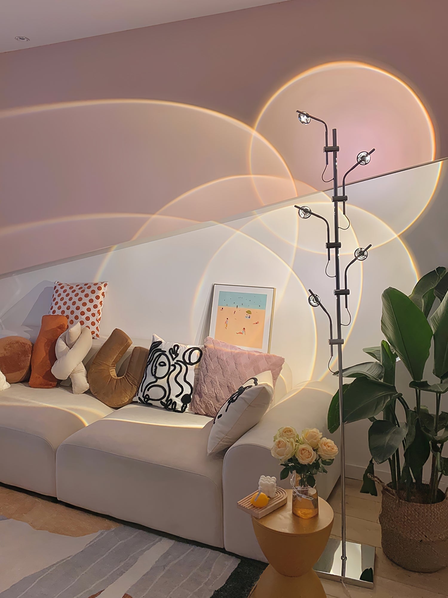 Receiv Steel Floor Lamp-Neutral Decor