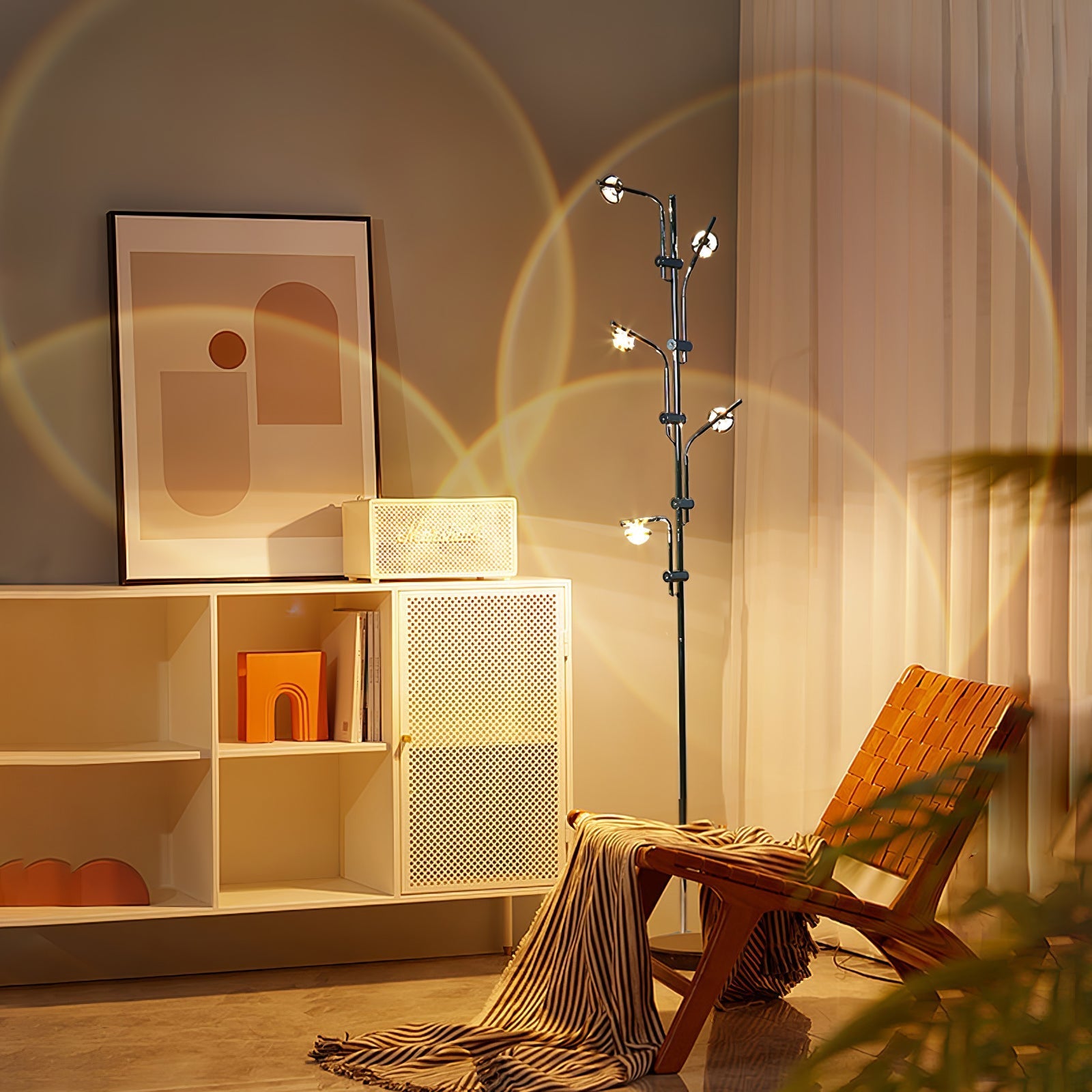 Receiv Steel Floor Lamp-Neutral Decor