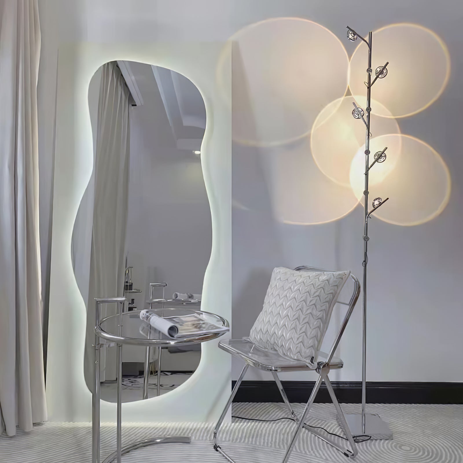 Receiv Steel Floor Lamp-Neutral Decor