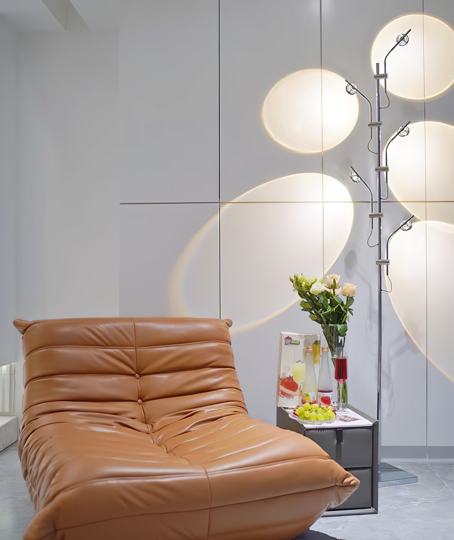 Receiv Steel Floor Lamp-Neutral Decor