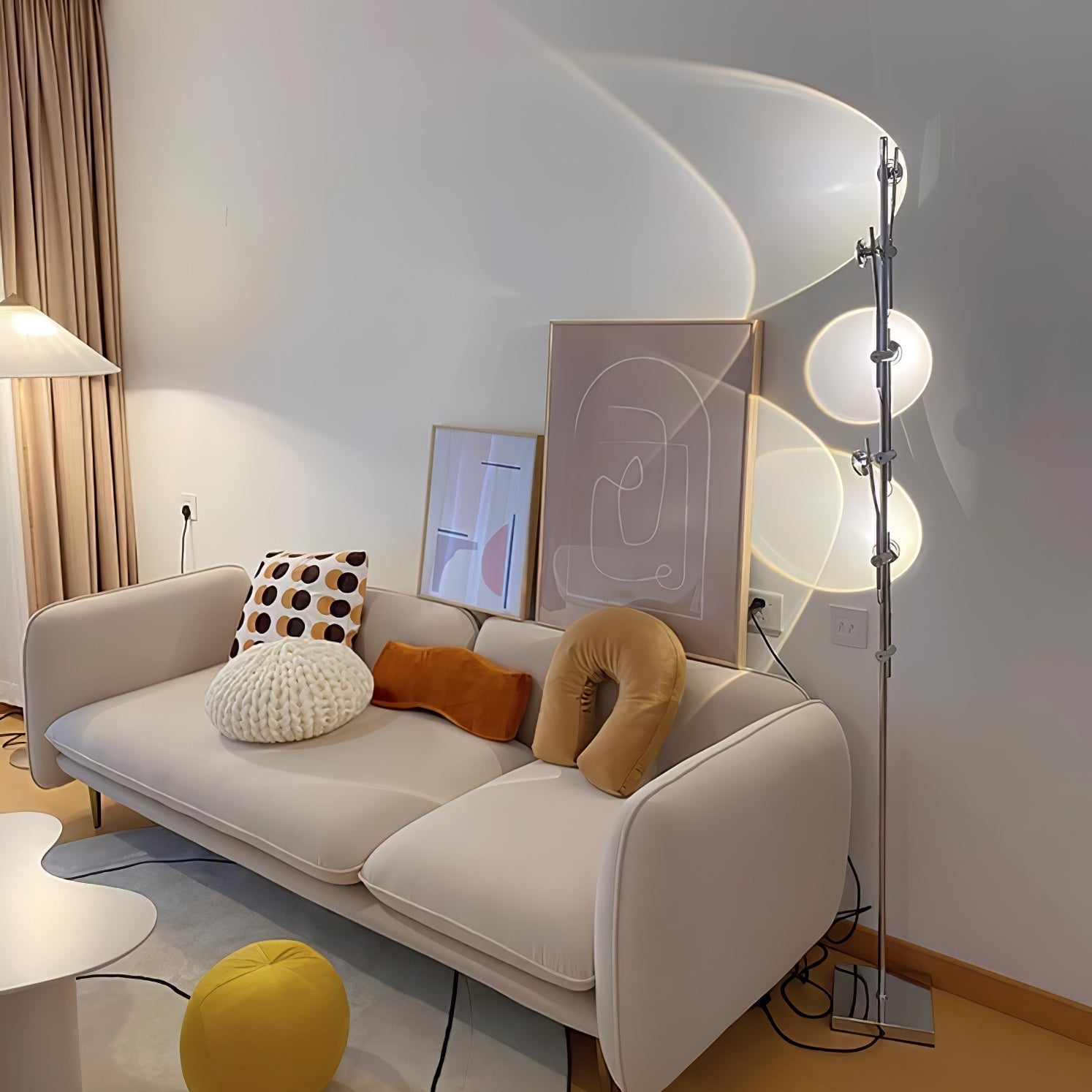 Receiv Steel Floor Lamp-Neutral Decor